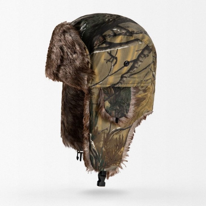 camouflage trapper hat