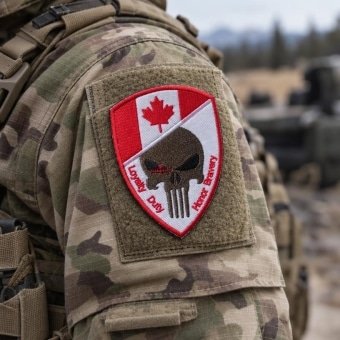 Canada skull flag patch