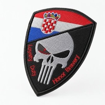 Croatia skull flag patch