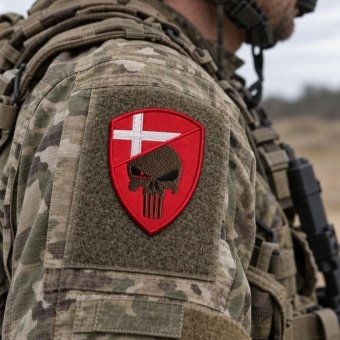 Denmark skull flag patch