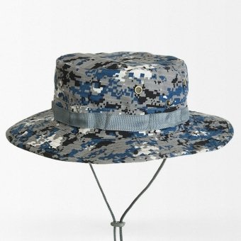 Digital blue boonie hat