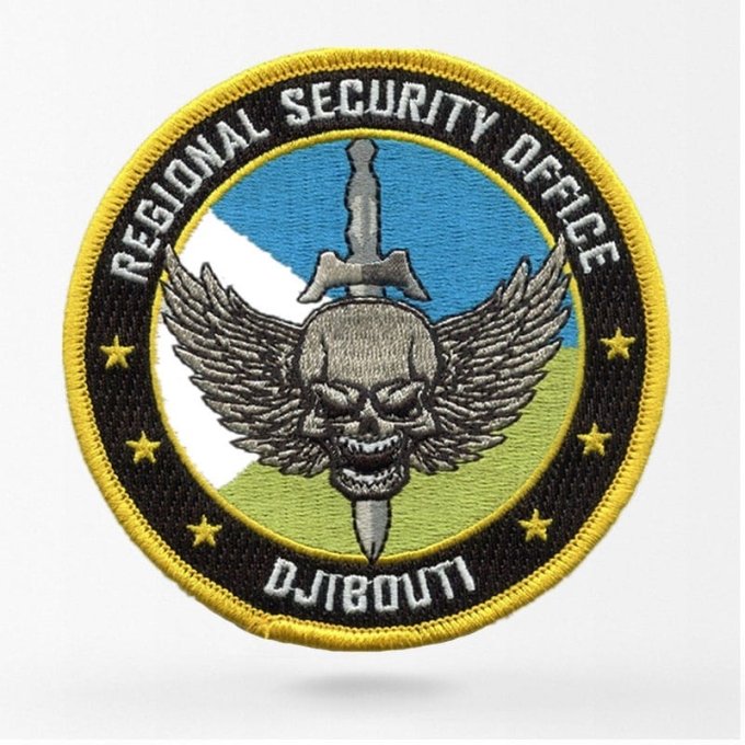 Djibouti patch with skull