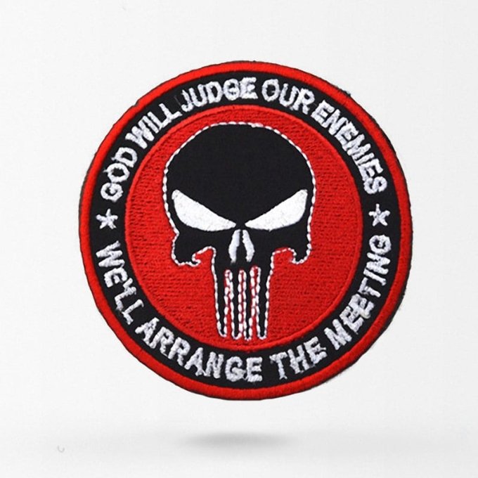 God will judge our enemies patch Red