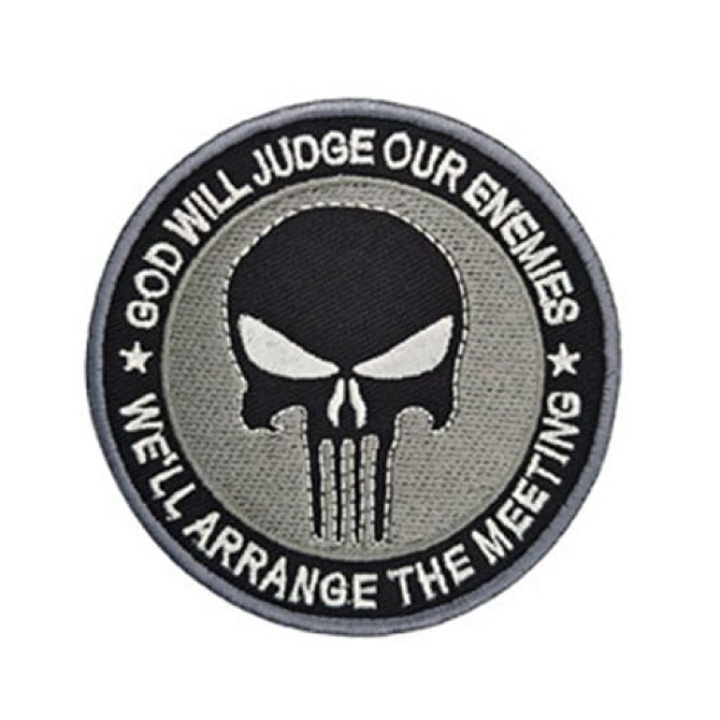 Toppa Morale Tattica In PVC "God Will Judge Our Enemies" - Fosforescente (Glow In The Dark)