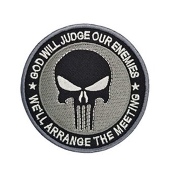 God will judge our enemies patch Grey