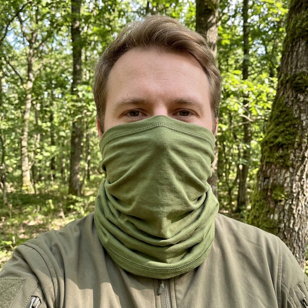 Green neck gaiter