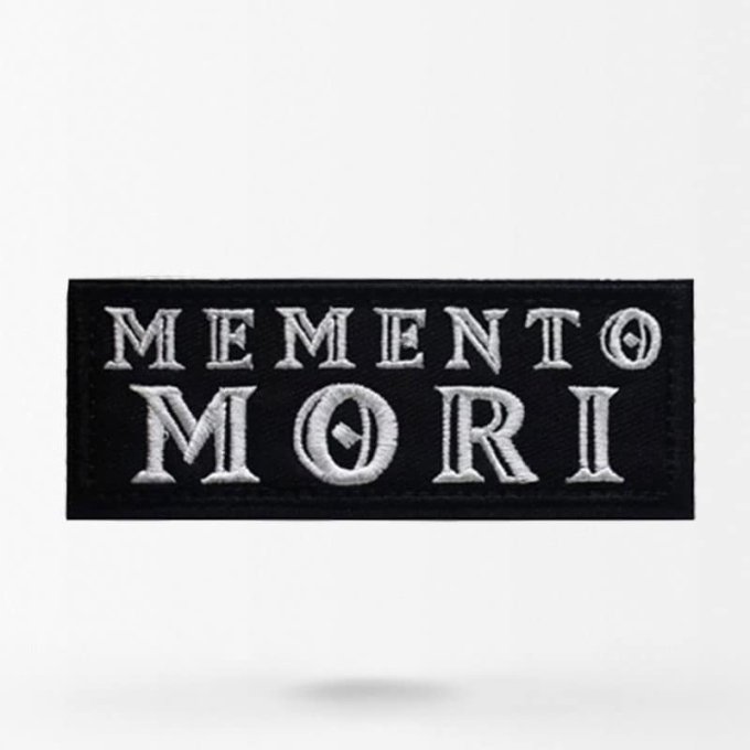Memento mori patch Text only