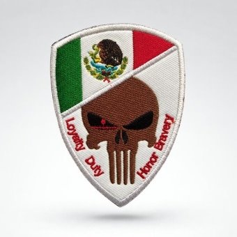Mexico skull flag patch