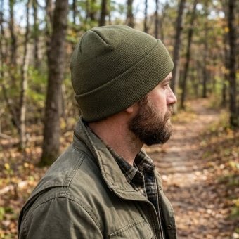 Military knit watch cap green