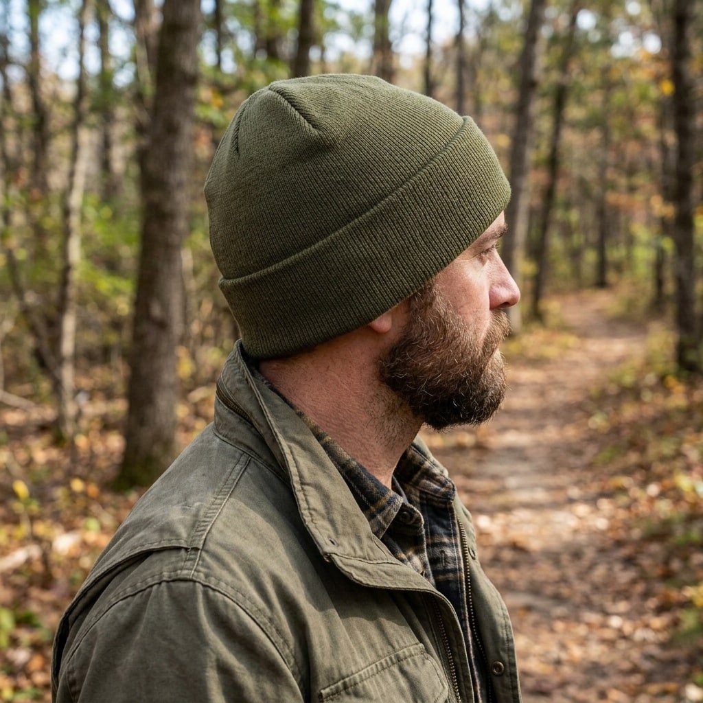Military knit watch cap green