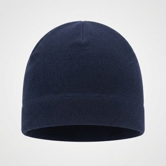 Navy blue fleece beanie