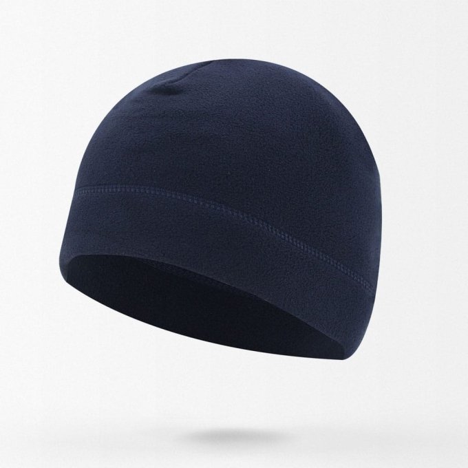 navy blue fleece beanie