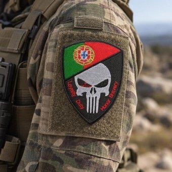Portugal skull flag patch