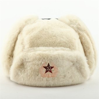 red army fur hat White
