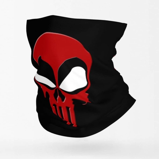 red skull tube scarf
