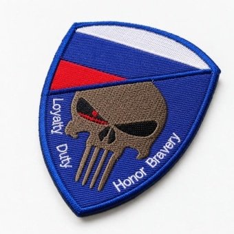 Russia skull flag patch
