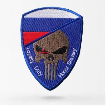 Russia skull flag patch