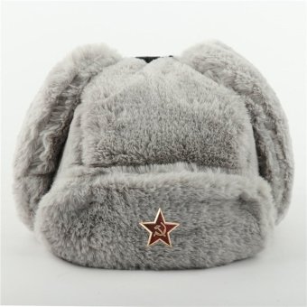 soviet fur hat Grey