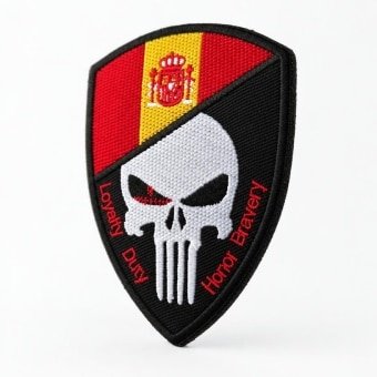 Spain skull flag patch