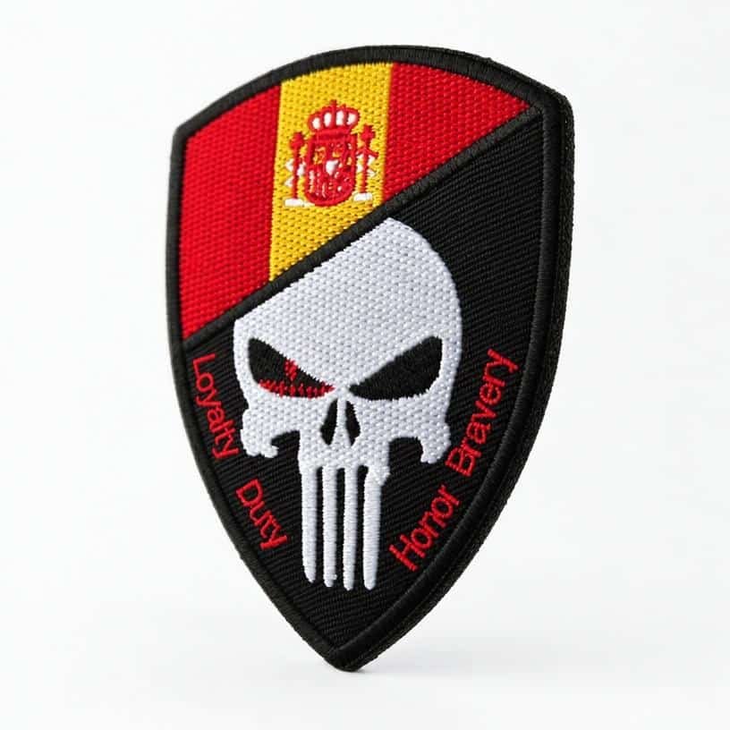 Spain skull flag patch