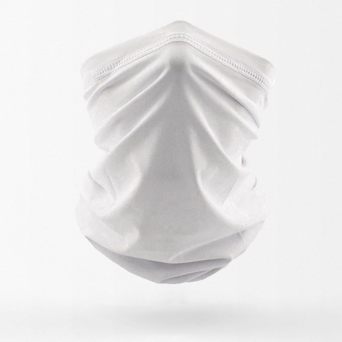 white neck gaiter
