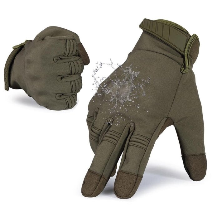 Waterproof tactical gloves Green