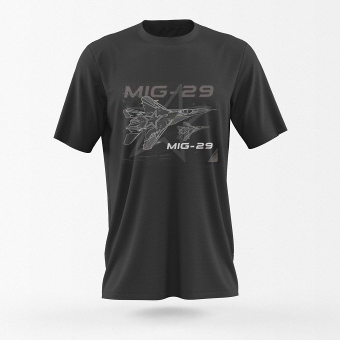 mig 29 tshirt Black