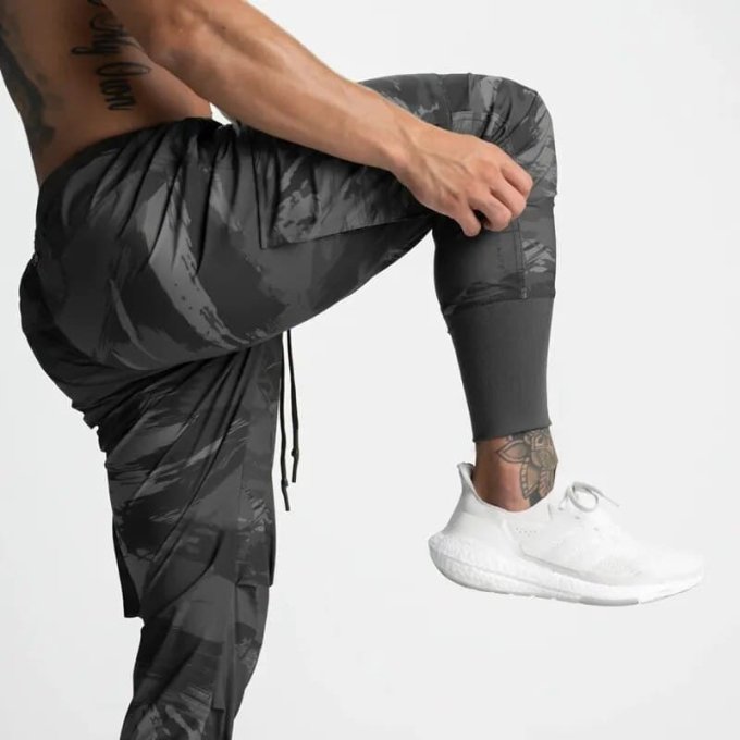 Black camo sweatpants "Sportline" - Image 5