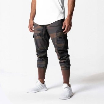 Brown camo joggers "Sportline"