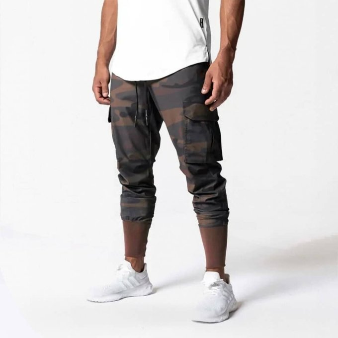 Brown camo joggers "Sportline"