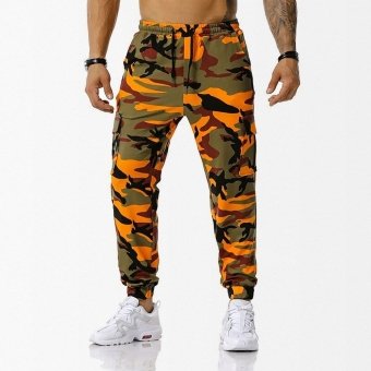 Camo joggers orange "Street"