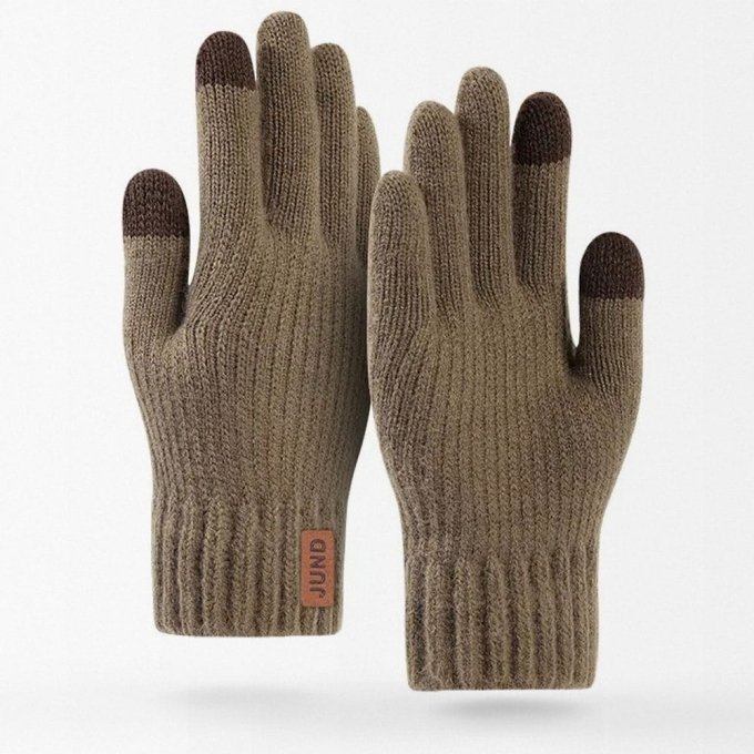 Knit army gloves Olive