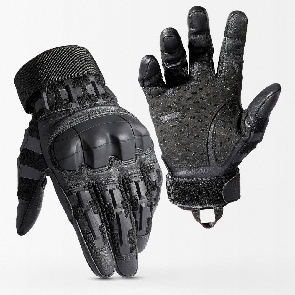 Leather tactical gloves