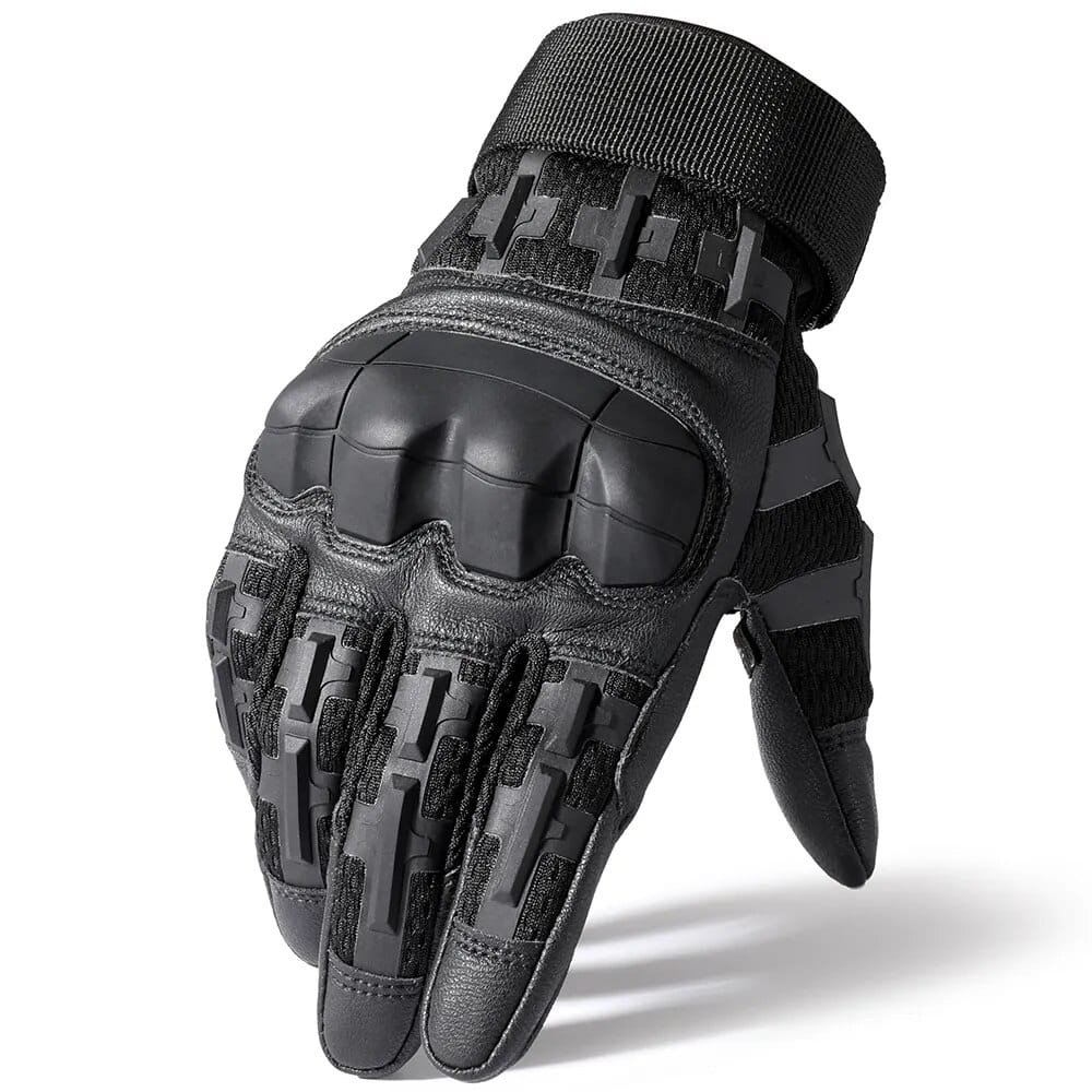 Leather tactical gloves Black