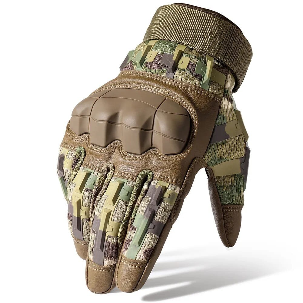 Leather tactical gloves Multicam