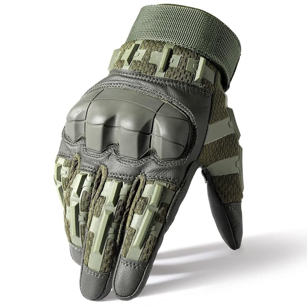 Leather tactical gloves Olive