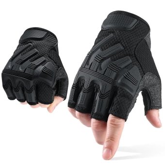 Tactical fingerless gloves Black