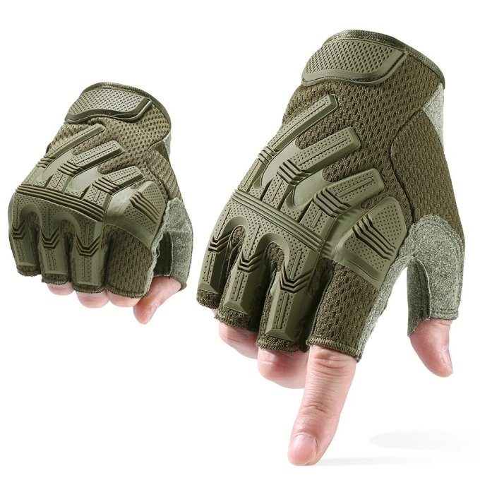 Tactical fingerless gloves Olive