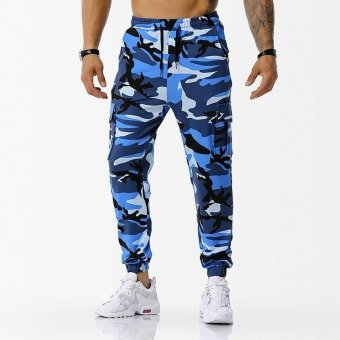 blue camo joggers "Street"