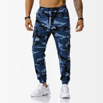 blue camo sweatpants "Street"