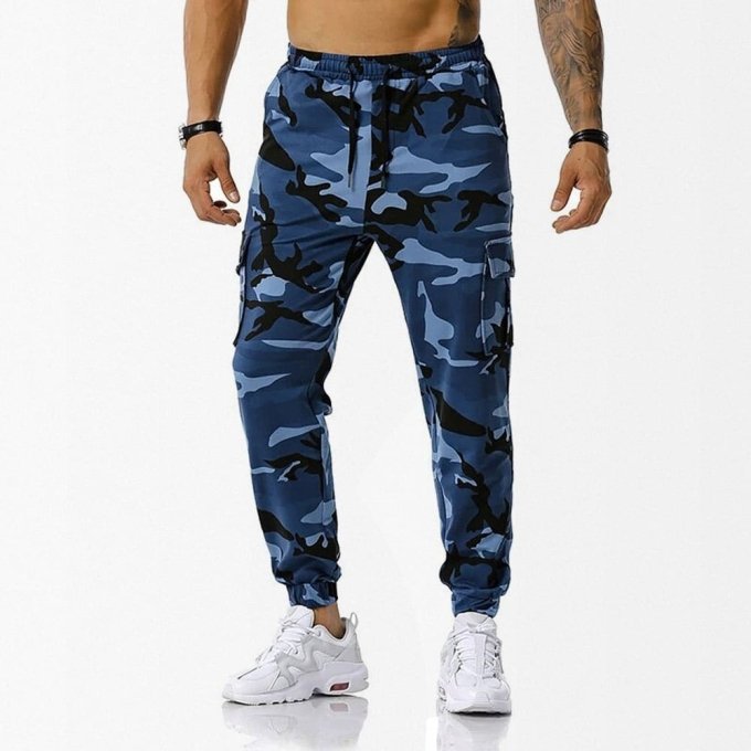 blue camo sweatpants "Street"