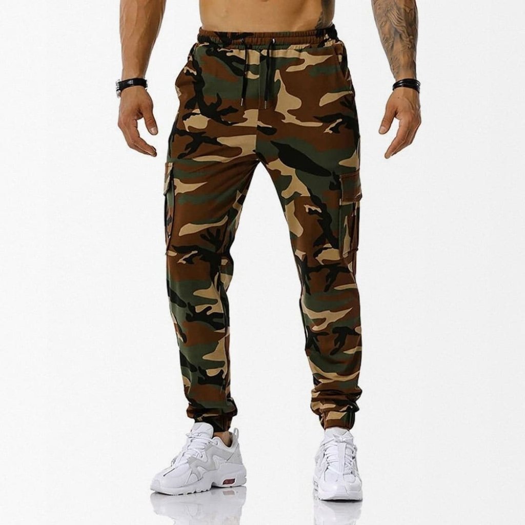 Cameron Black And Red Tartan Crest Jogger Sweatpants