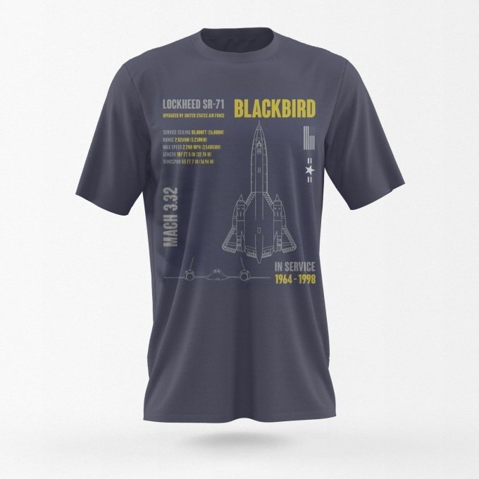 sr 71 blackbird t shirt Navy Blue