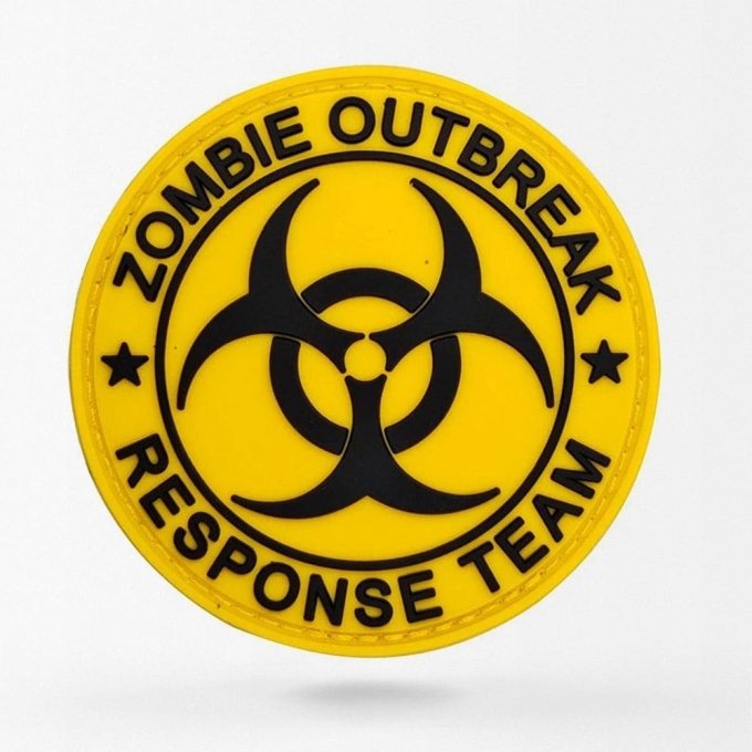 zombie outbreak response team patch  Yellow PVC