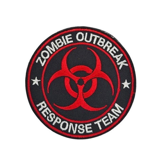 zombie outbreak response team patch  Black and Red