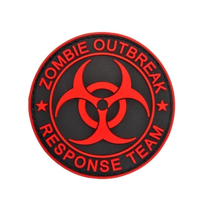 zombie outbreak response team patch  Red PVC