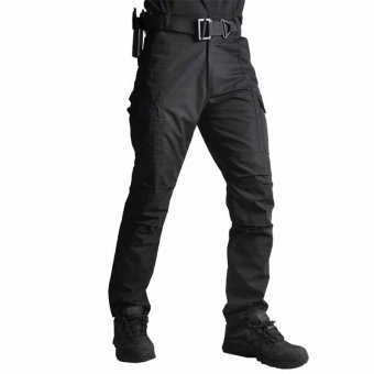 Slim tactical pants Black