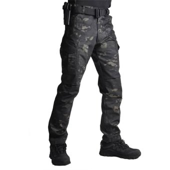 Slim tactical pants Multicam Black