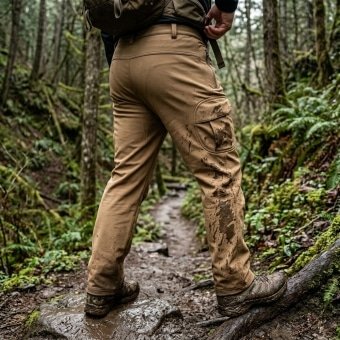 Waterproof softshell pants – Coyote