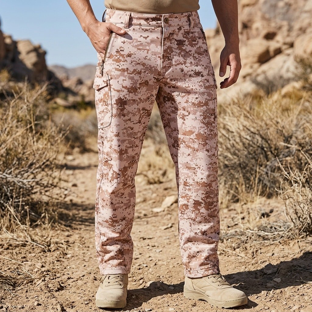 Waterproof softshell pants – Digital Desert